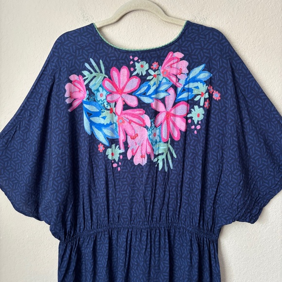 Anthropologie Bl-nk London Boho Floral Printed Tatiana Kaftan - Picture 11 of 14